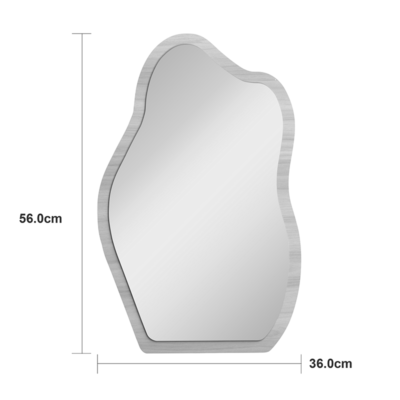 Огледало Evanthia от MDF в естествен нюанс 36x1.2x56 см - Image 4