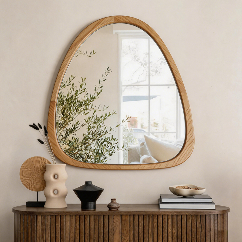 Огледало Ione от MDF в естествен нюанс 55x2.5x60 см - Image 2