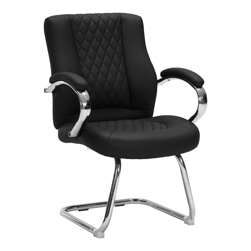 Посетителски стол Thiodore черен PU 67x49.5x100см