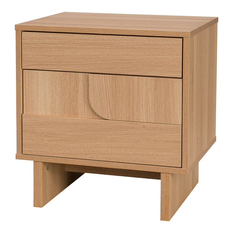 Нощно шкафче Jenfia от MDF в естествен цвят 48x39x50.5 см - Image 2