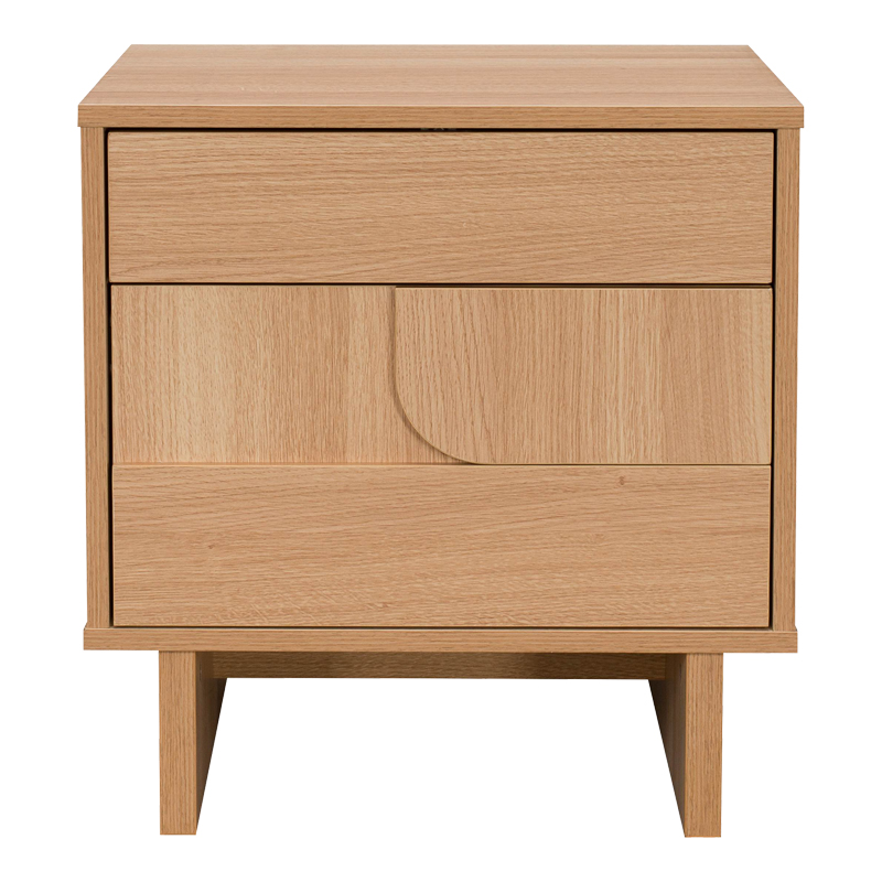 Нощно шкафче Jenfia от MDF в естествен цвят 48x39x50.5 см - Image 4