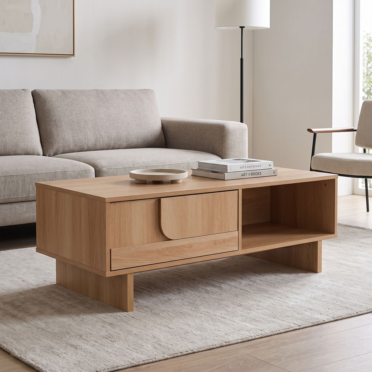 Холна маса Jenfia mdf в естествен цвят 110x55x38.5см