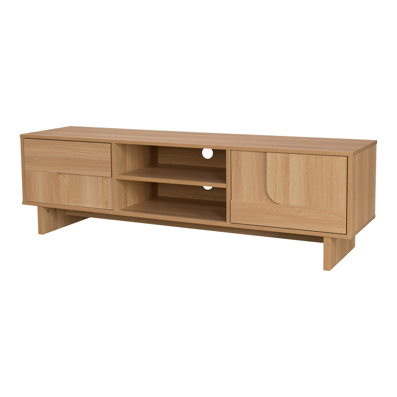 ТВ шкаф Jenfia от MDF в естествен цвят 150x39x45.5 см - Image 2