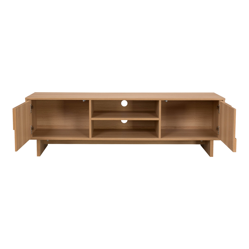 ТВ шкаф Jenfia от MDF в естествен цвят 150x39x45.5 см - Image 3