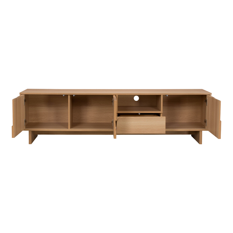 ТВ шкаф Jenfia от MDF в естествен цвят 180x39x45.5 см - Image 3