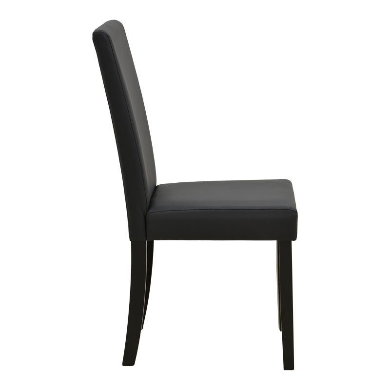 Стол Zeben черен, PU, с черен крак от каучуково дърво, 43.5x55.5x93.5 см - Image 3