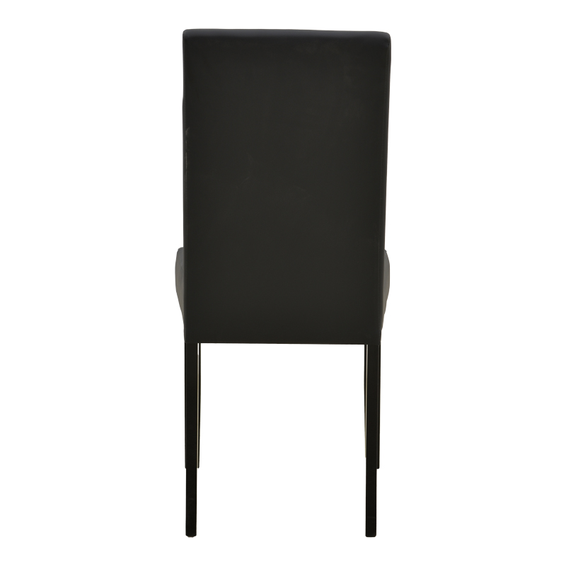 Стол Zeben черен, PU, с черен крак от каучуково дърво, 43.5x55.5x93.5 см - Image 5