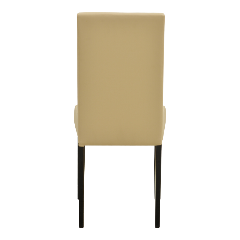 Стол Zeben екрю, PU, с черен крак от каучуково дърво, 43.5x55.5x93.5 см - Image 5