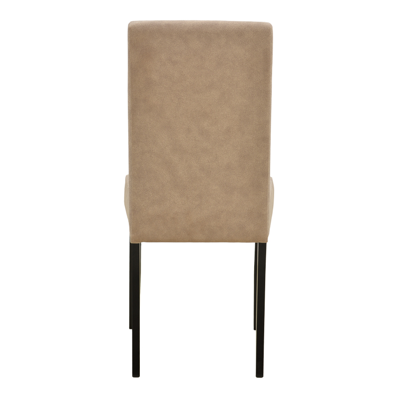 Стол Zeben антично бежов плат, с черен крак от каучуково дърво, 43.5x55.5x93.5 см - Image 5
