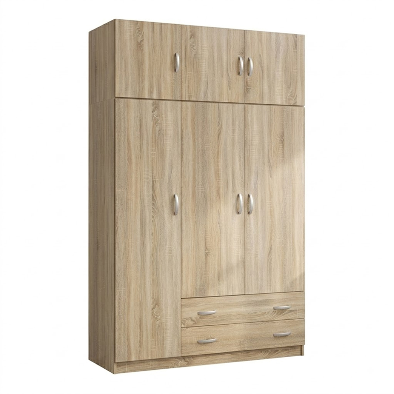 Трикрилен гардероб с таванско помещение Alvia sonoma 150x51x240см - Image 3