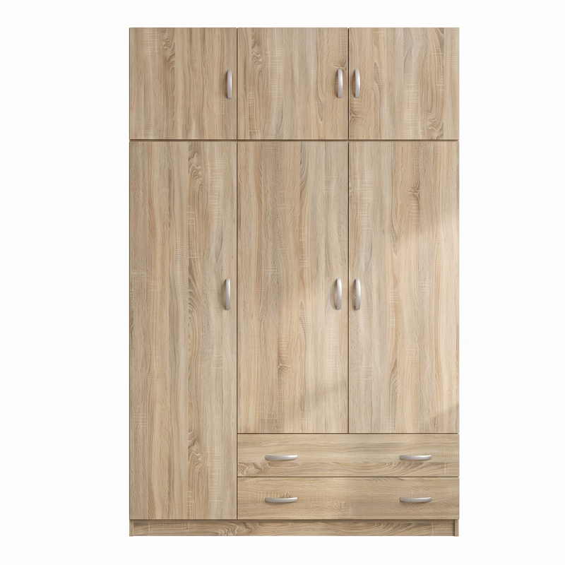 Трикрилен гардероб с таванско помещение Alvia sonoma 150x51x240см - Image 4