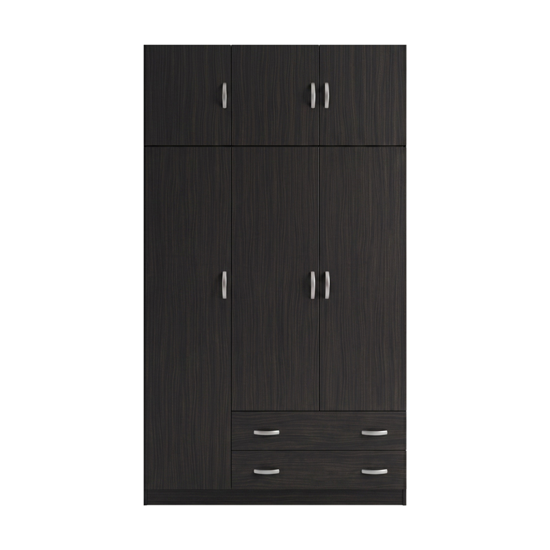 Трикрилен гардероб с таванско помещение Alvia венге 150x51x240см - Image 4