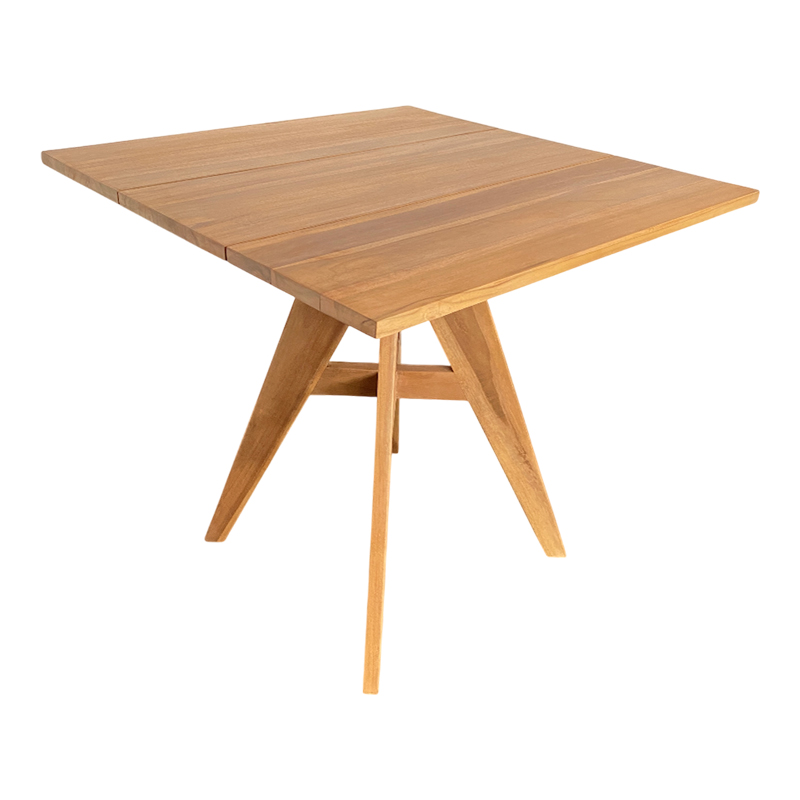 Маса Cadrada тиково дърво в естествен нюанс 80x80x76см - Image 3