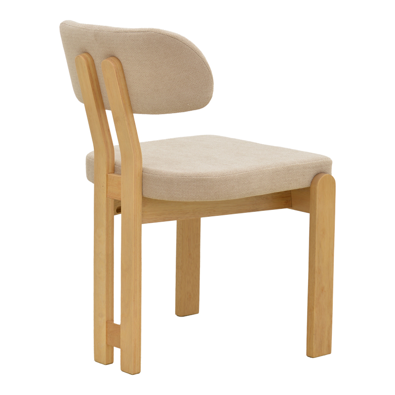 Стол Genoa sonoma каучуково дърво и бежов плат 50x43x82см - Image 2
