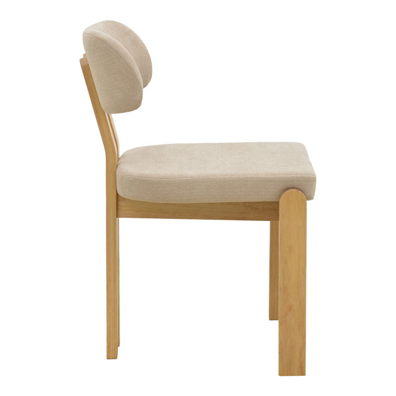 Стол Genoa sonoma каучуково дърво и бежов плат 50x43x82см - Image 3
