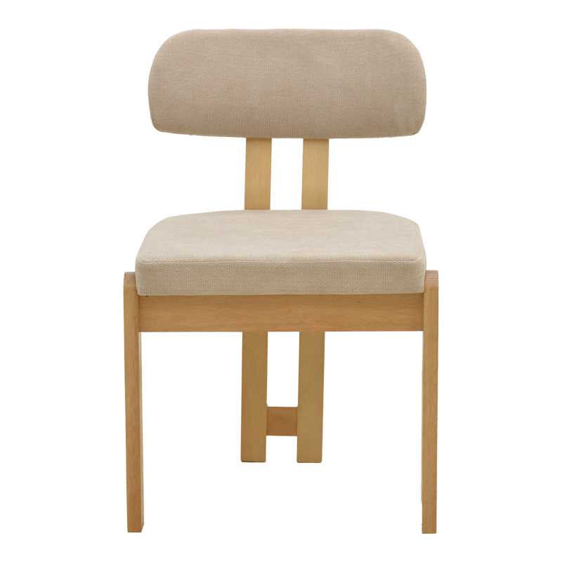 Стол Genoa sonoma каучуково дърво и бежов плат 50x43x82см - Image 4