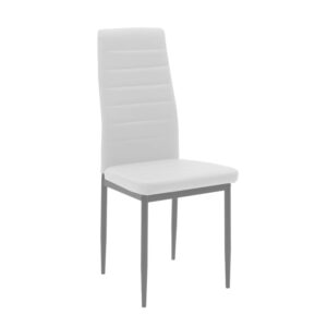Стол Parker бял PU с метален антрацитен крак 41x48x96см