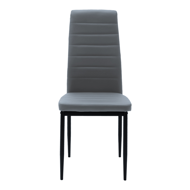 Стол Parker антрацит PU с черен метален крак 41x48x96см - Image 4