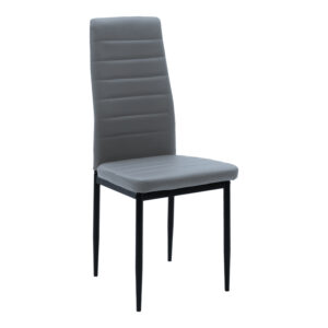 Стол Parker антрацит PU с черен метален крак 41x48x96см