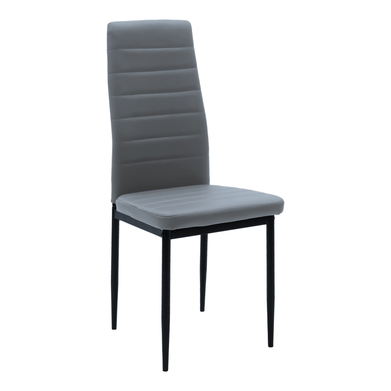 Стол Parker антрацит PU с черен метален крак 41x48x96см