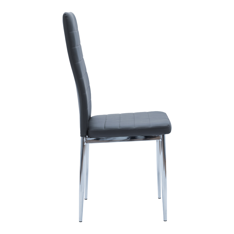 Стол Parker черен PU с хромиран крак 41x48x96см - Image 4