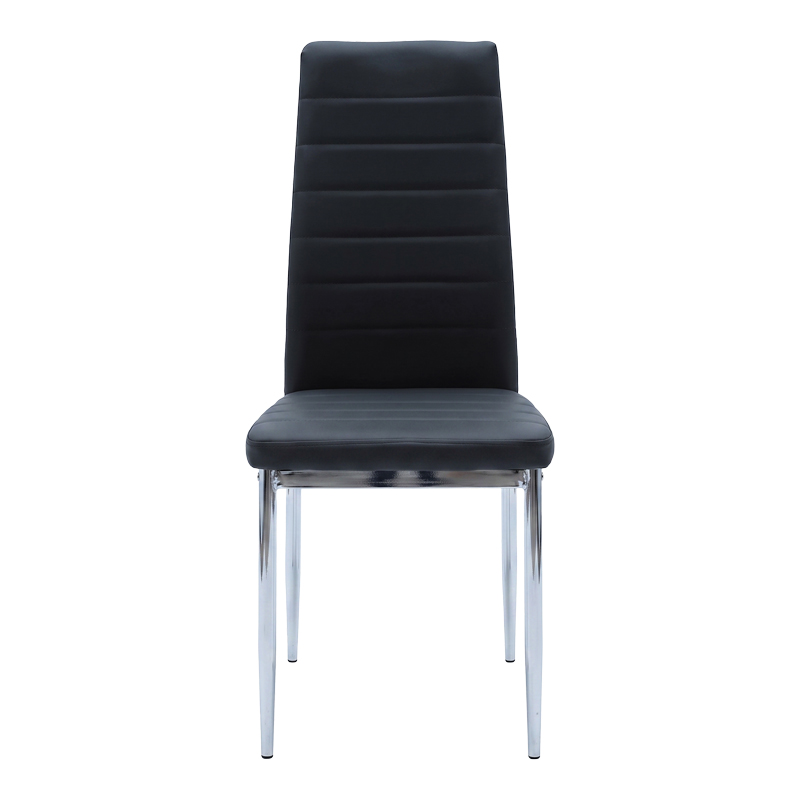 Стол Parker черен PU с хромиран крак 41x48x96см - Image 5