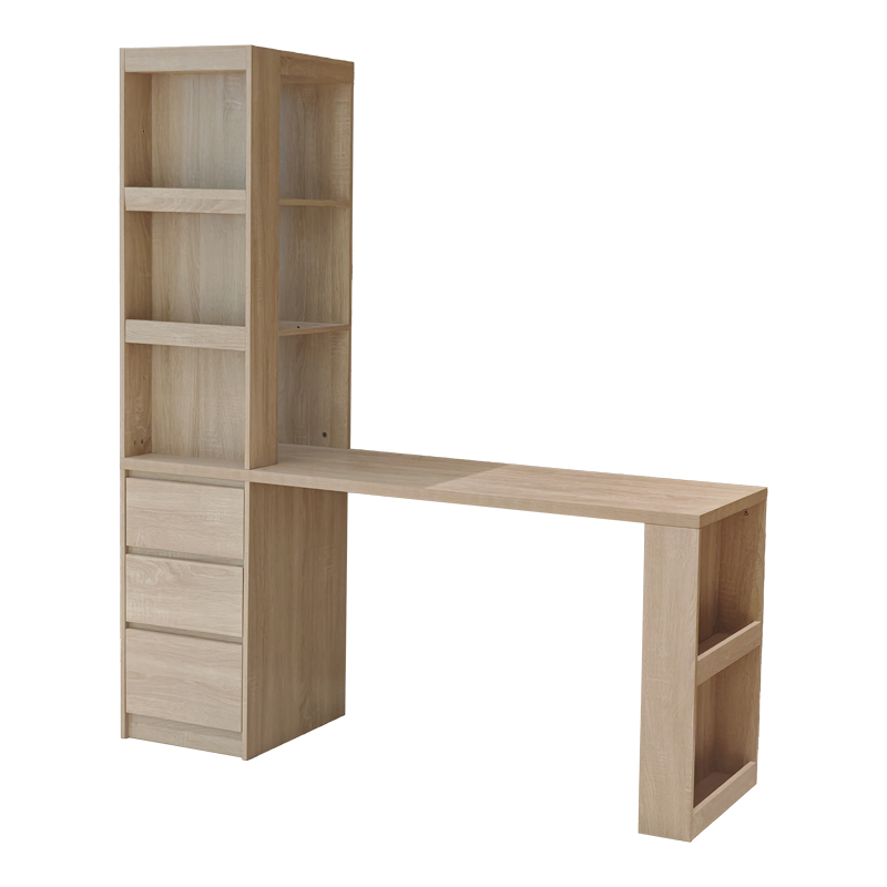 Бюро с етажерка за книги Cliner sonoma 140x50x180см - Image 4
