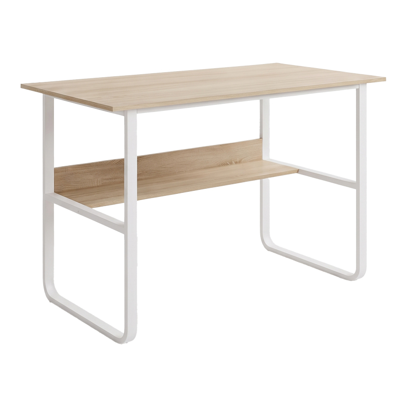 Работно бюро Kela от MDF в дъбов цвят с бял метал 100x60x73см - Image 2