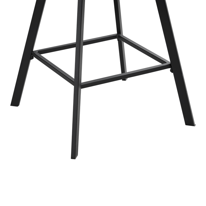 Бар стол Initiate сив плат, с черен метален крак, 48x56x98 см - Image 6