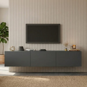 Стенен ТВ шкаф Felita антрацит 150x31.4x30см