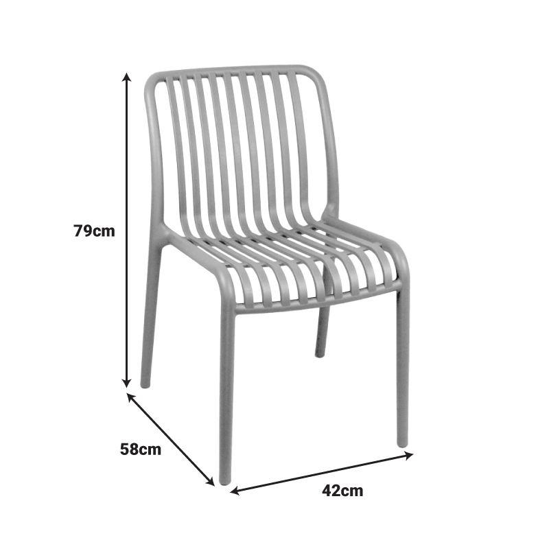 Трапезна маса Mercon Zoi комплект от 3 части капучино PP Φ60x75см - Image 6