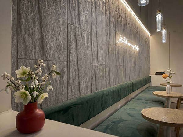Изкуствен камък PU панел 301040 Stone Skin 600x1200 мм СВЕТЛО СИВ - Image 3