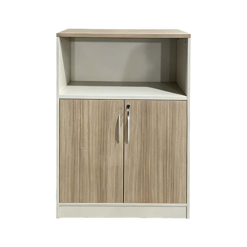 Greco нисък професионален офис шкаф в дъбово-бежов нюанс 80x40x120см - Image 2